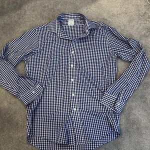 Brooks Brothers Navy Checkered Men's Shirt